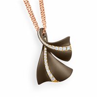Halskette Giorgio Visconti Dame GINKGO in Titan Diamante GR40495C